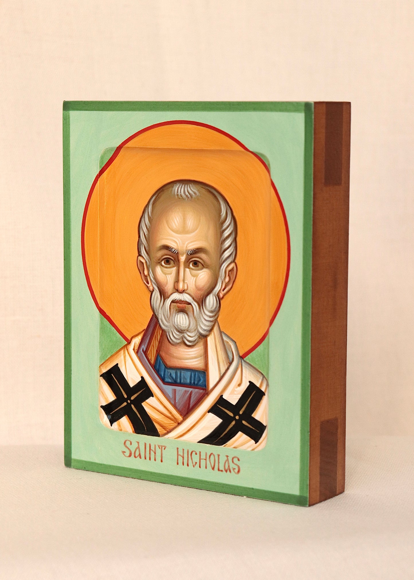 Hand-painted Icon of Saint Nicholas