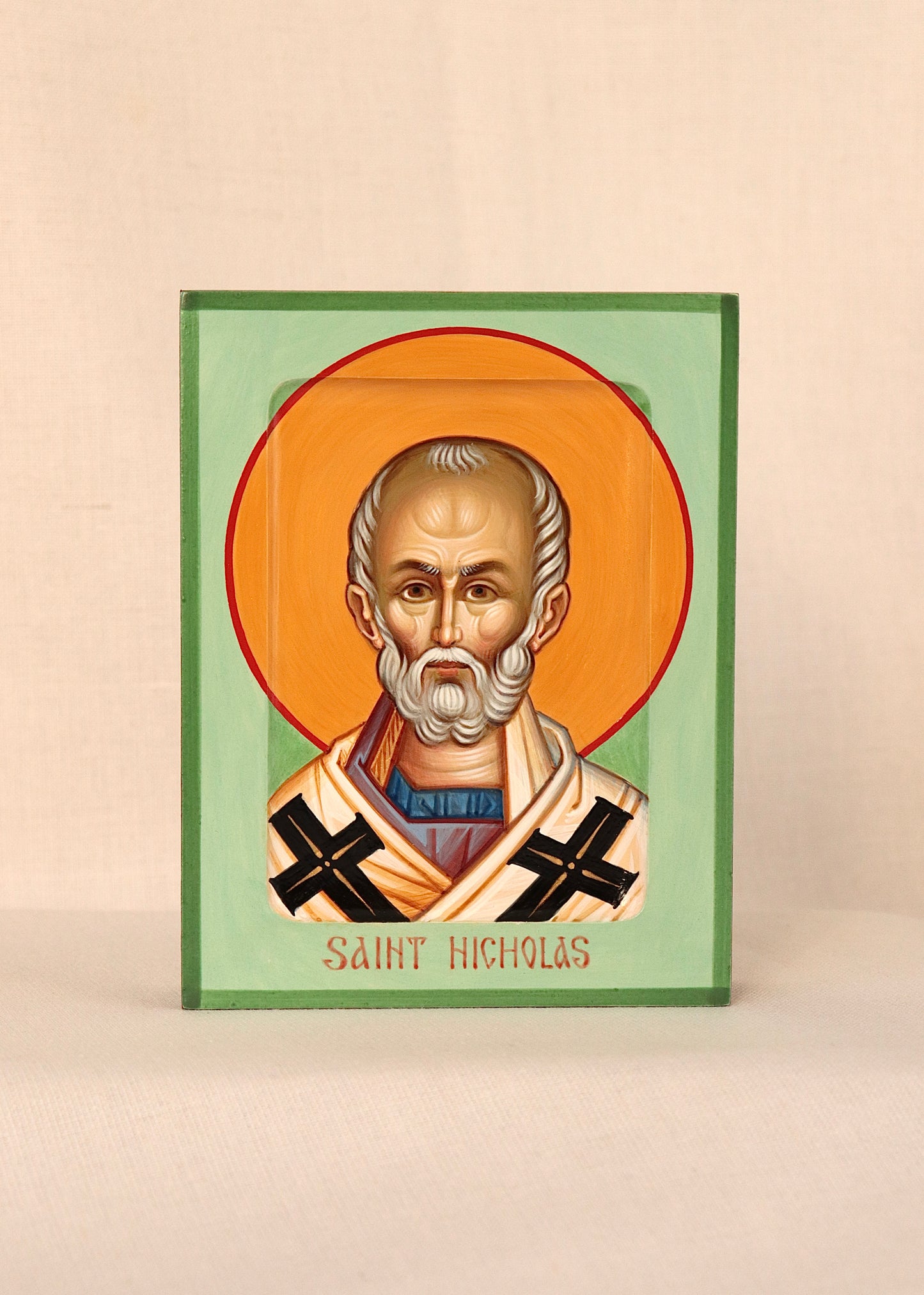 Hand-painted Icon of Saint Nicholas
