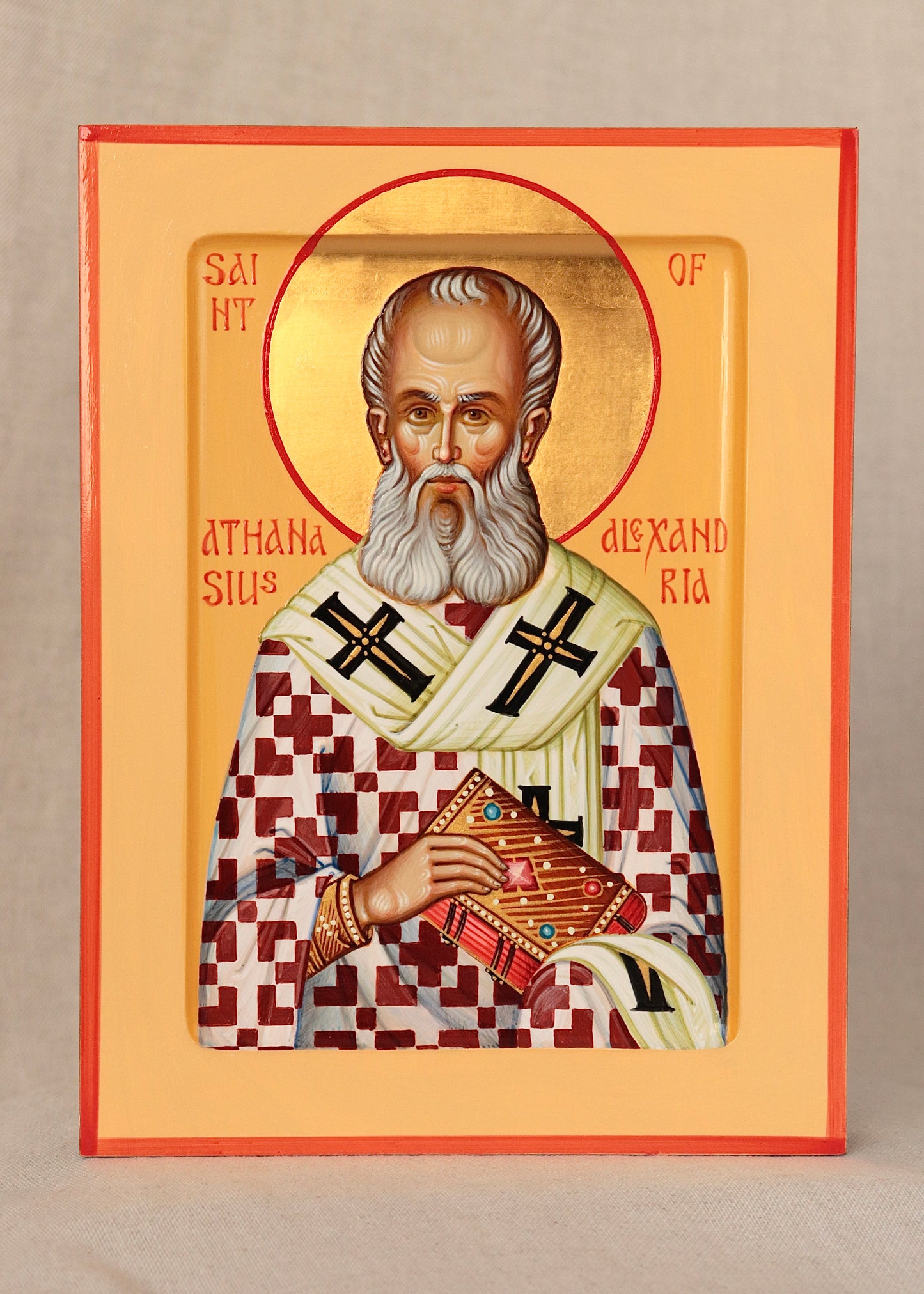 Hand-painted Icon of St. Athanasius of Alexandria