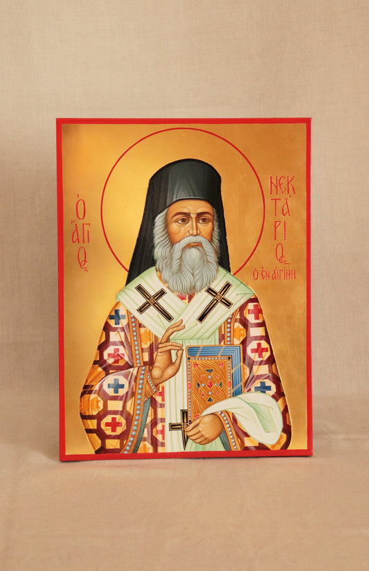 Hand-painted Icon of St. Nektarios of Aegina 