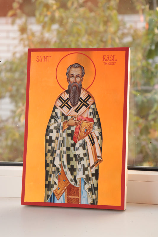 Hand-painted Icon of Saint Basil