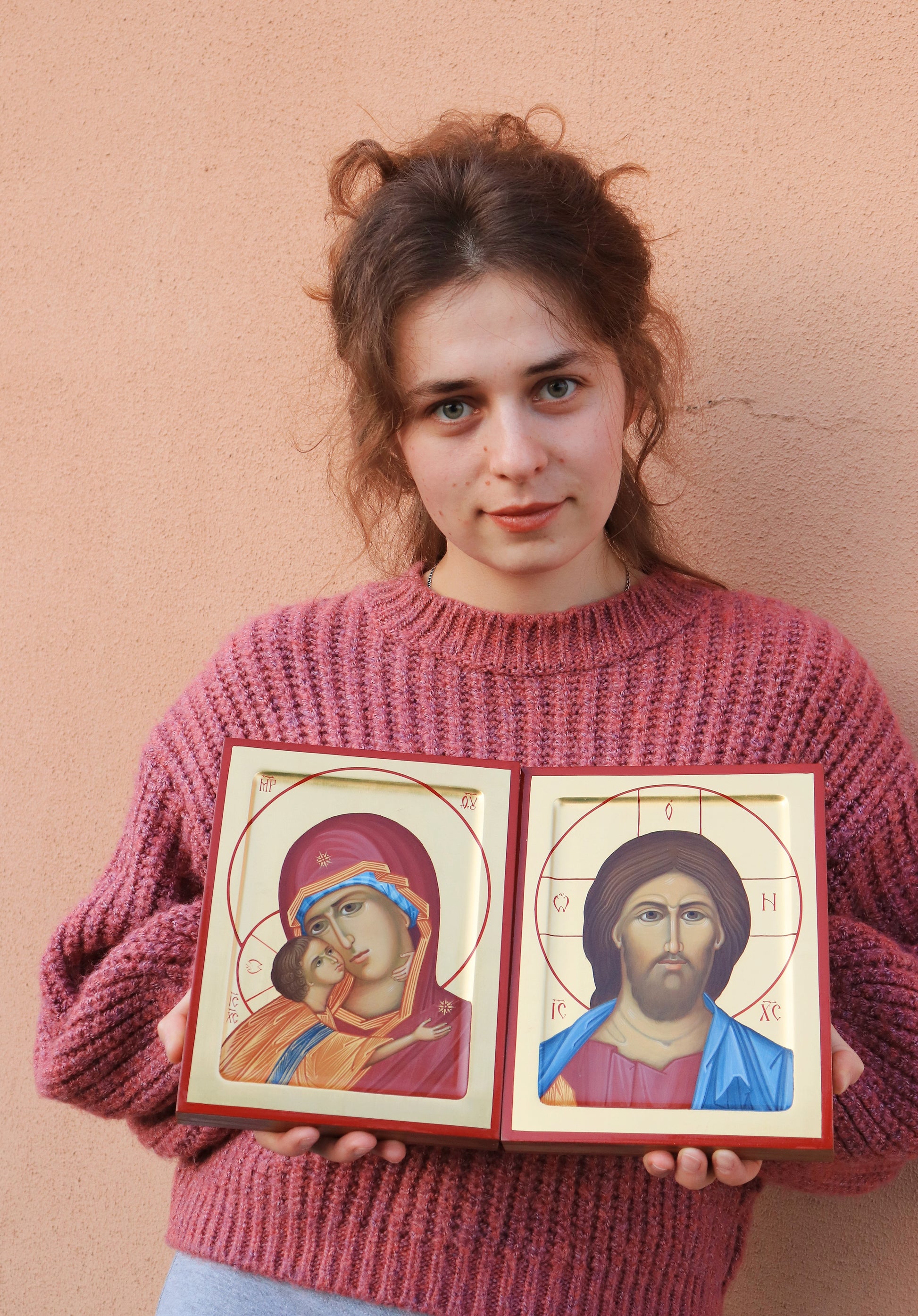 Hand-Painted Icon of the Mother of God