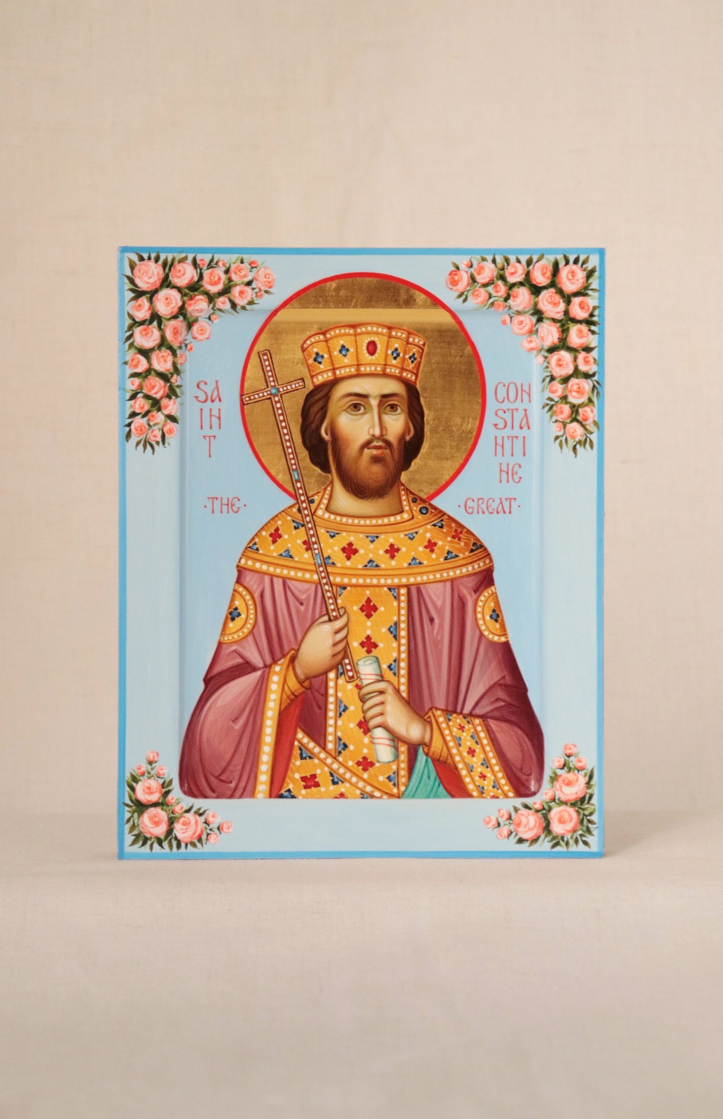 Hand-painted Icon of Saint Constantine the Great