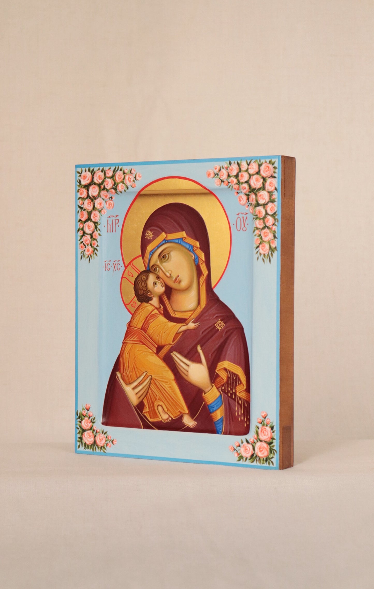 Hand-Painted Icon of the Mother of God