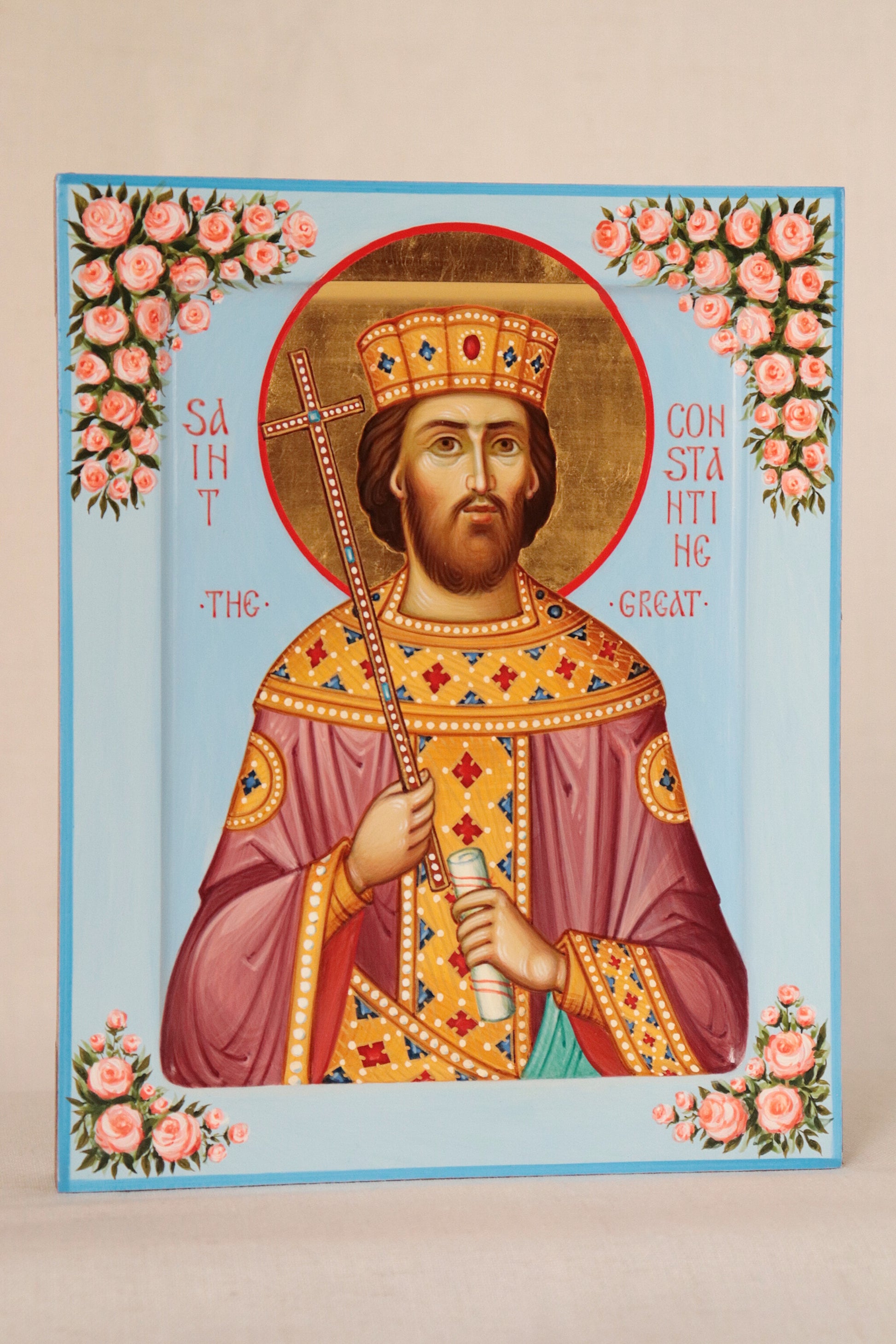 Hand-painted Icon of Saint Constantine the Great