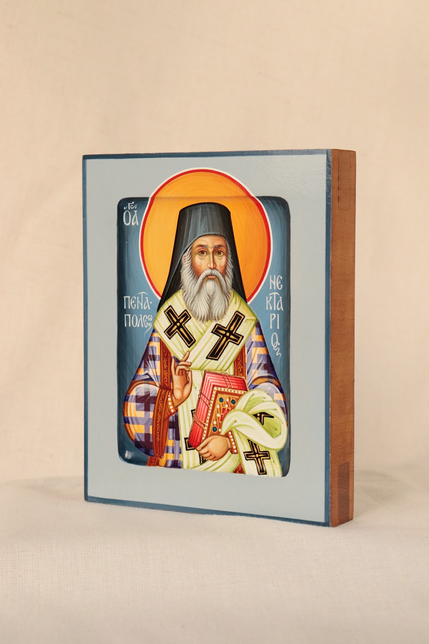 Hand-painted Icon of Saint Nektarios