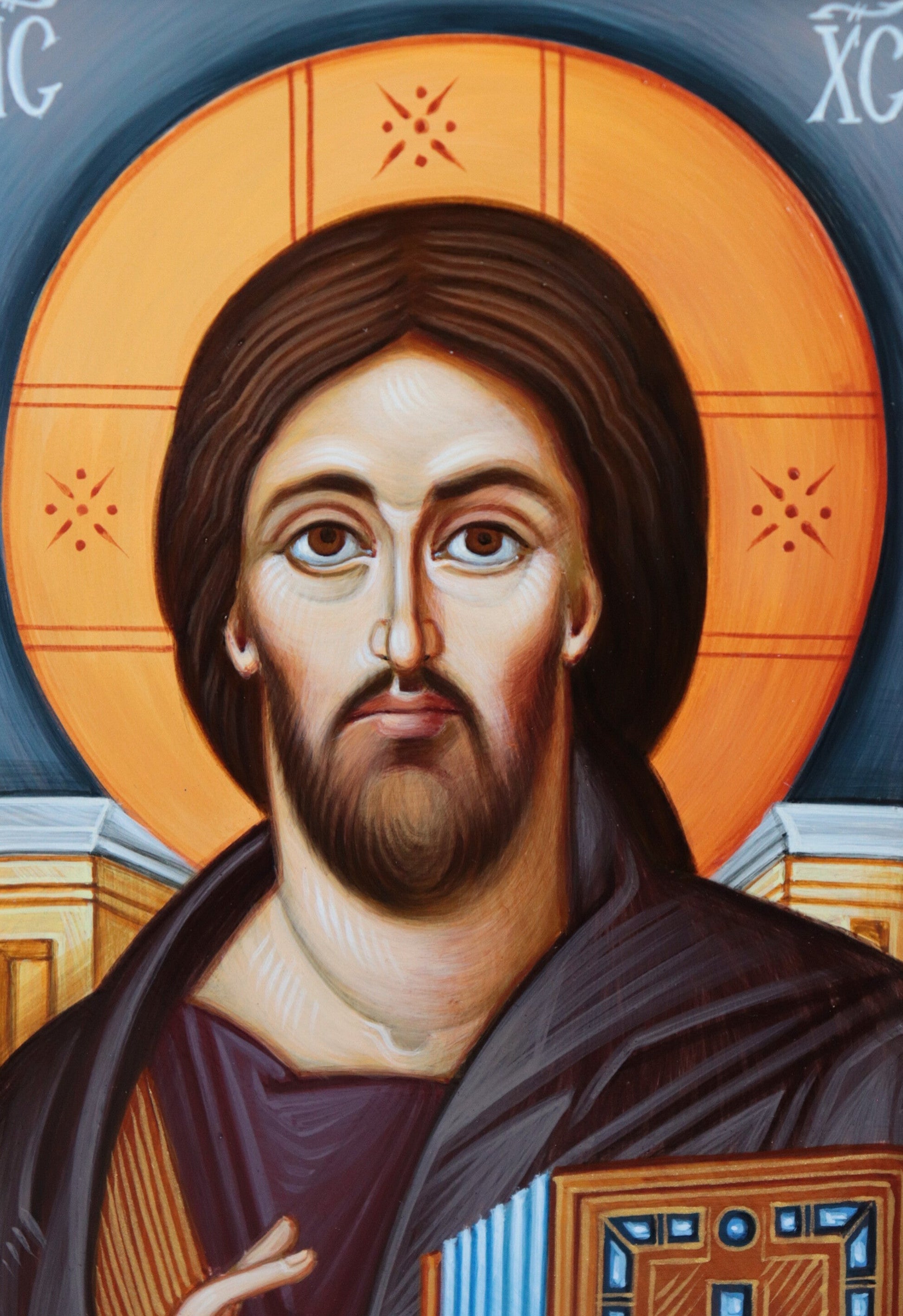 Hand-painted Icon of Christ Pantocrator