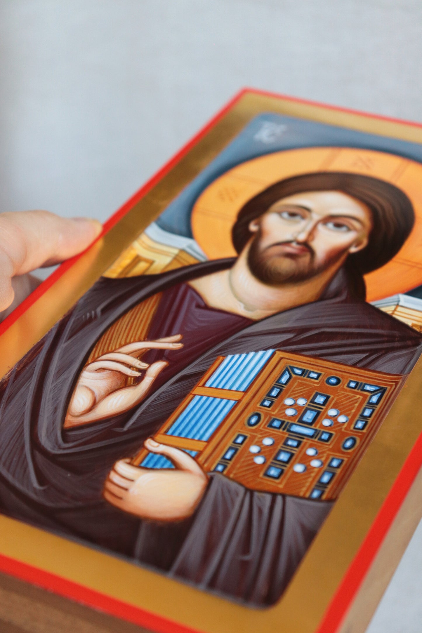 Hand-painted Icon of Christ Pantocrator