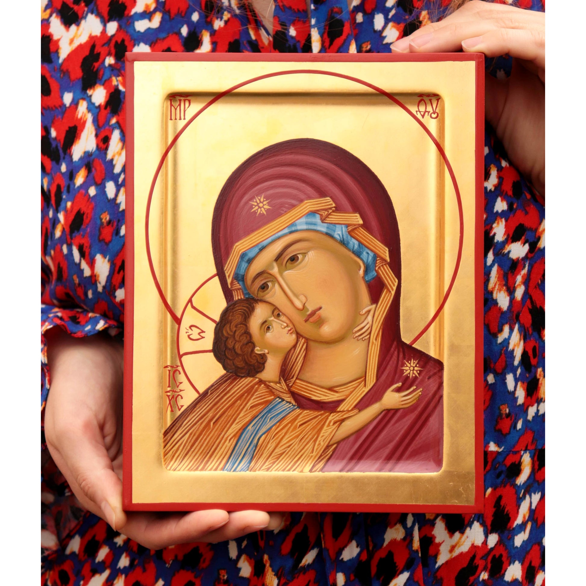 Hand-Painted Icon of the Mother of God