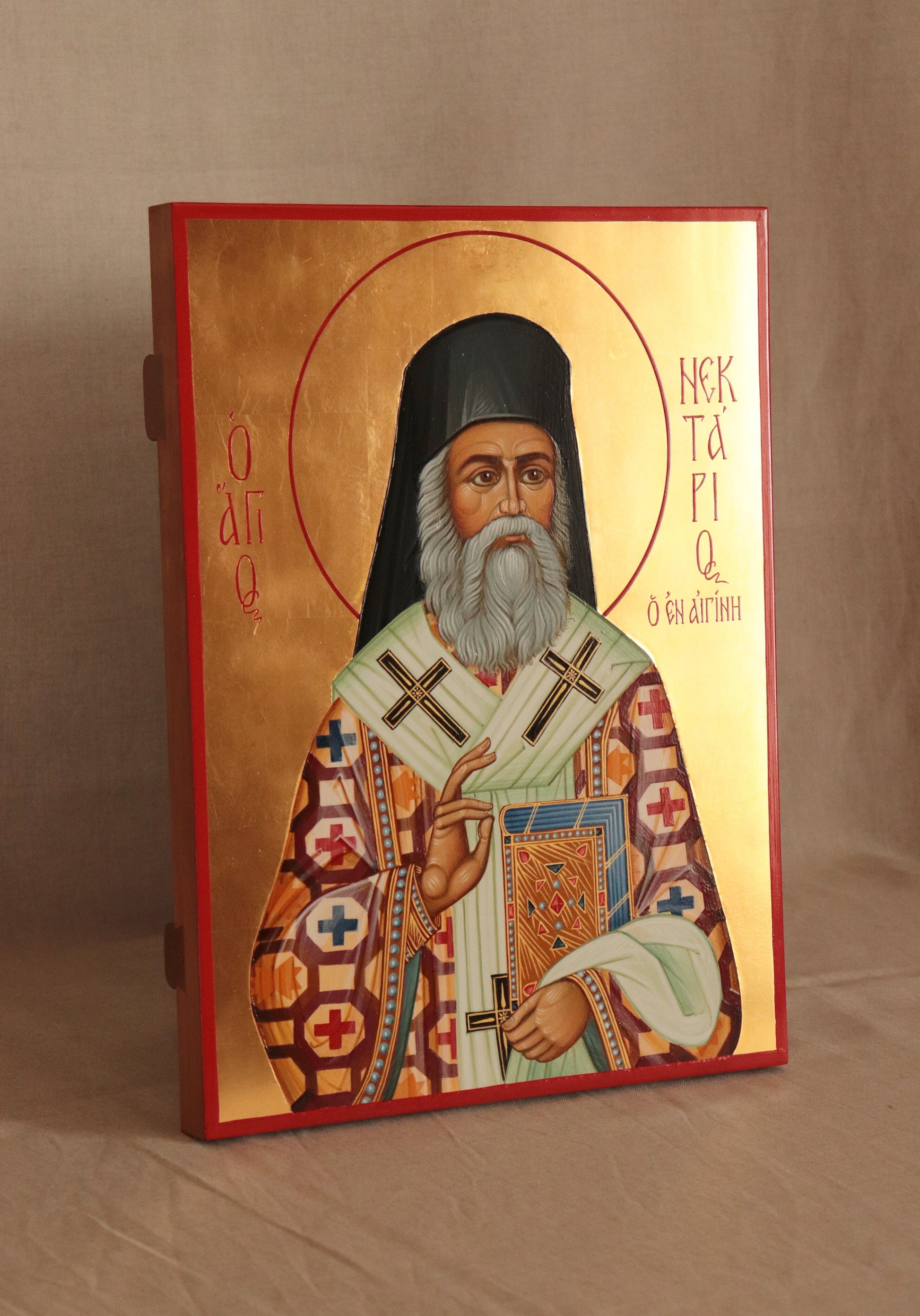 Hand-painted Icon of St. Nektarios of Aegina