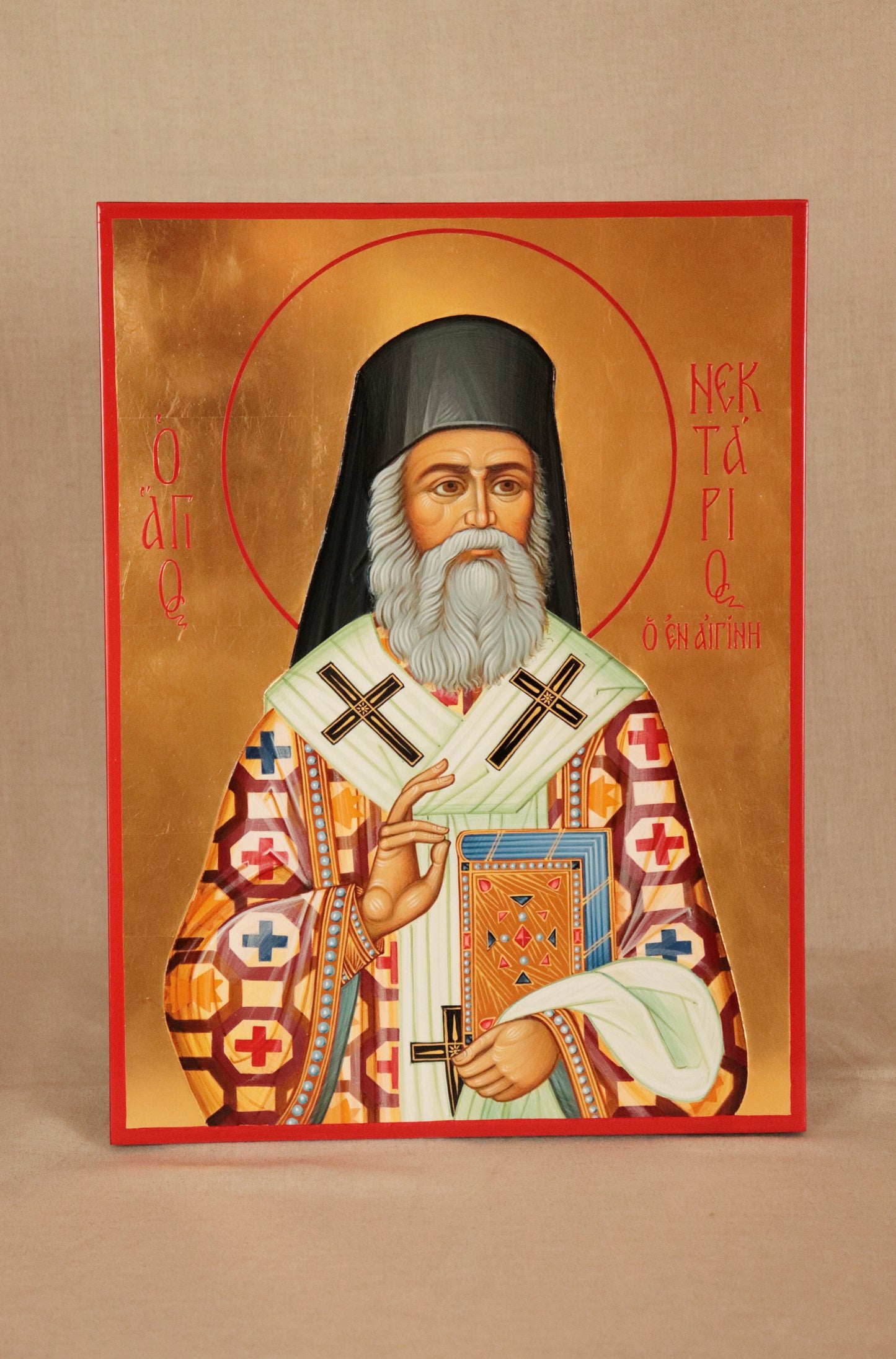 Hand-painted Icon of St. Nektarios of Aegina