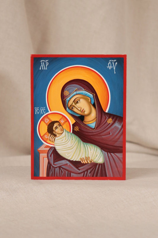 Hand-painted Icon of Nativity of Christ