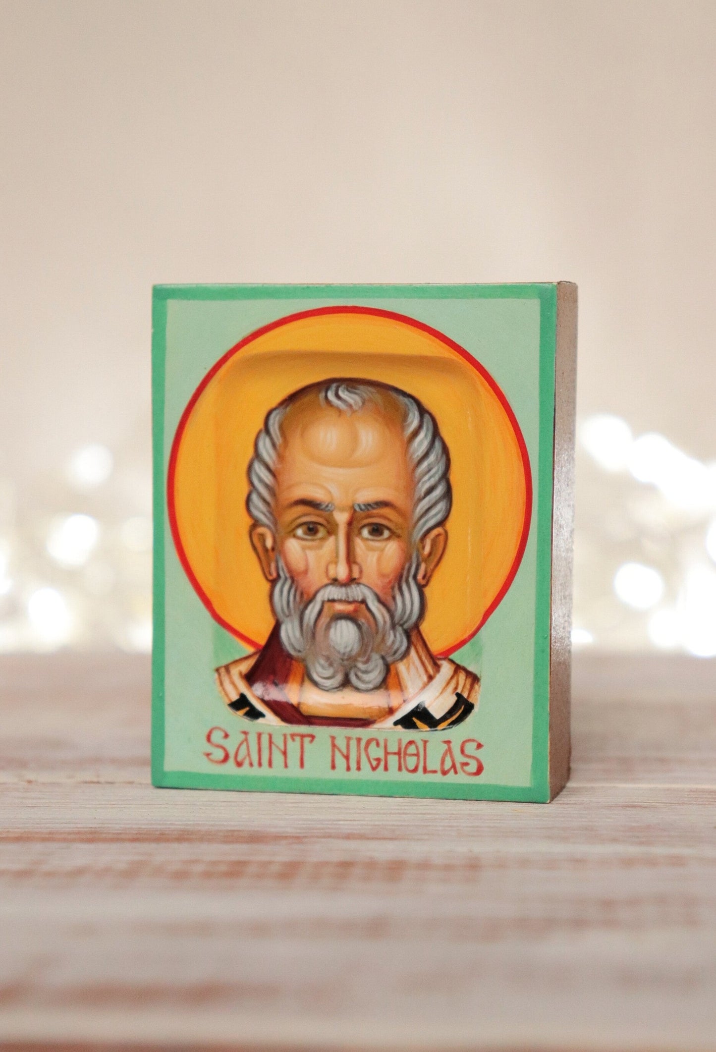 Hand-painted Icon of Saint Nicholas