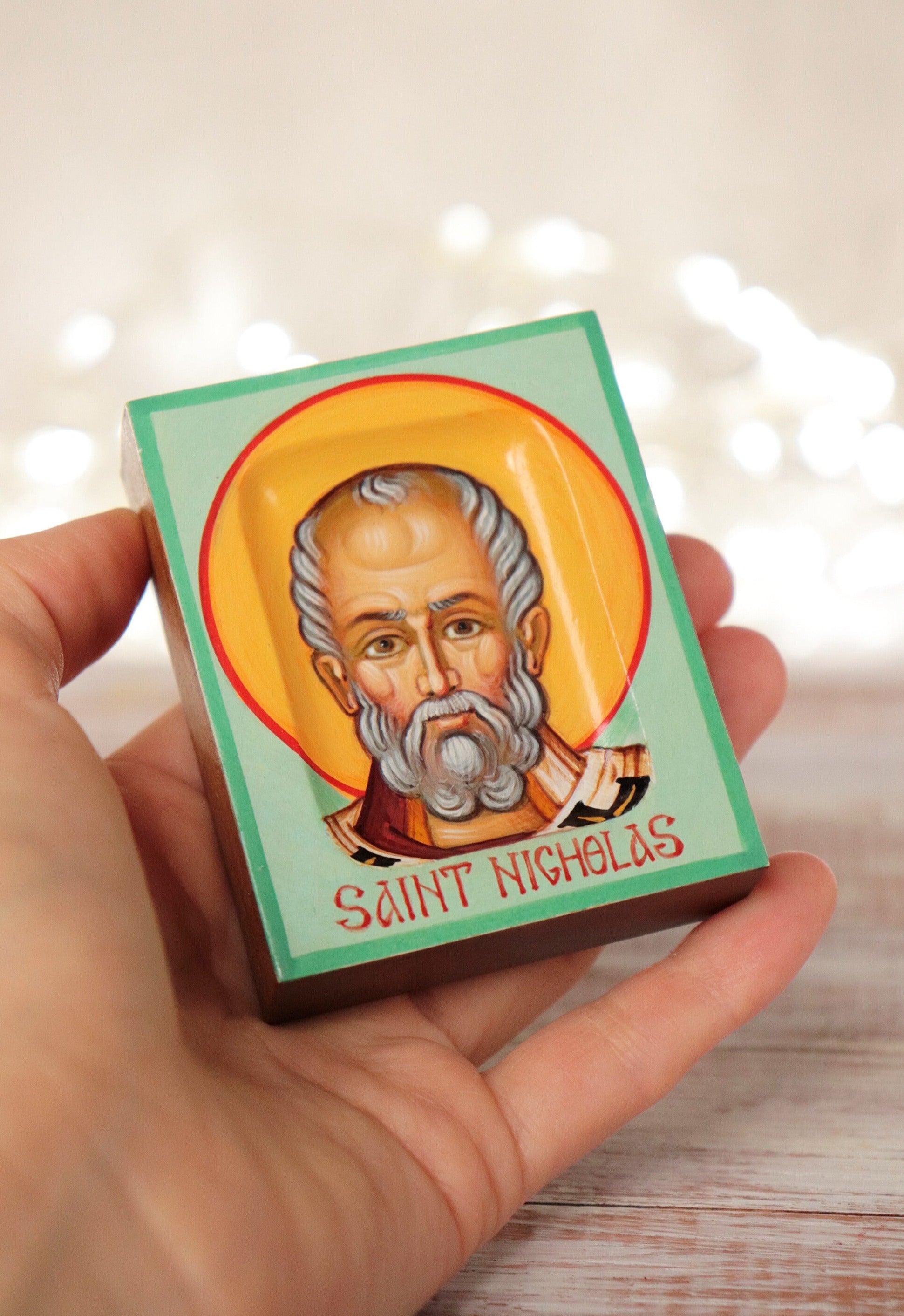 Hand-painted Icon of Saint Nicholas