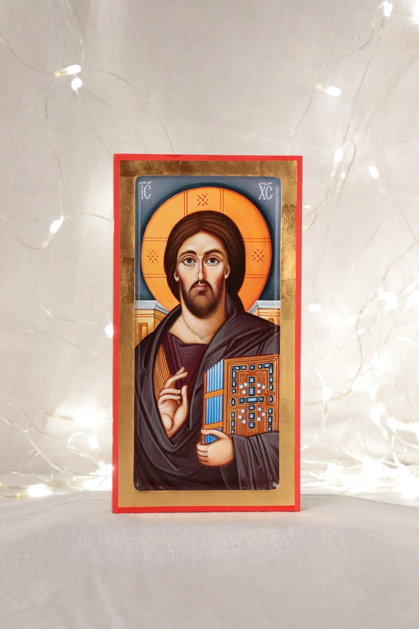 Hand-painted Icon of Christ Pantocrator