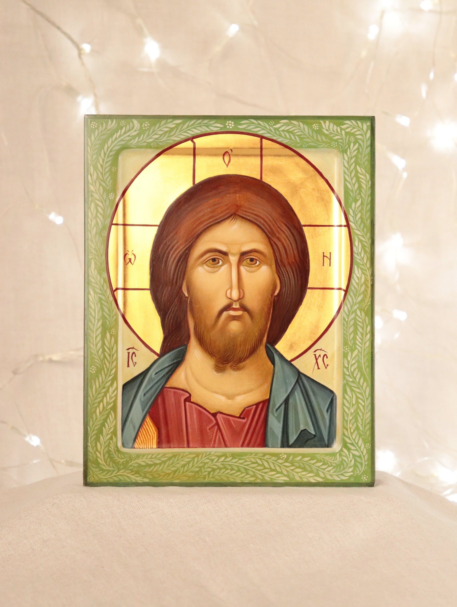 Hand-painted Icon of Christ the Pantocrator