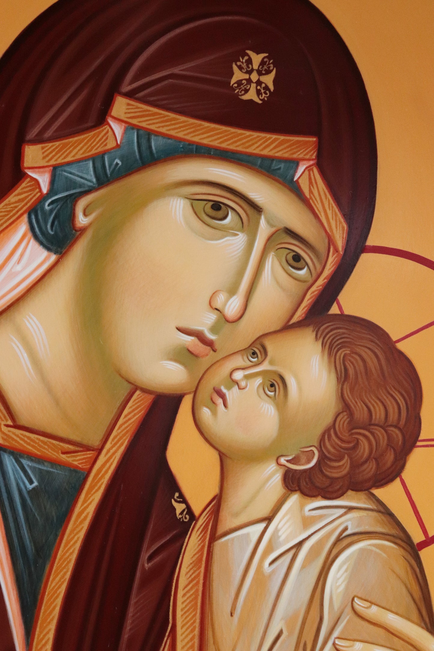 Hand-Painted Icon of the Mother of God