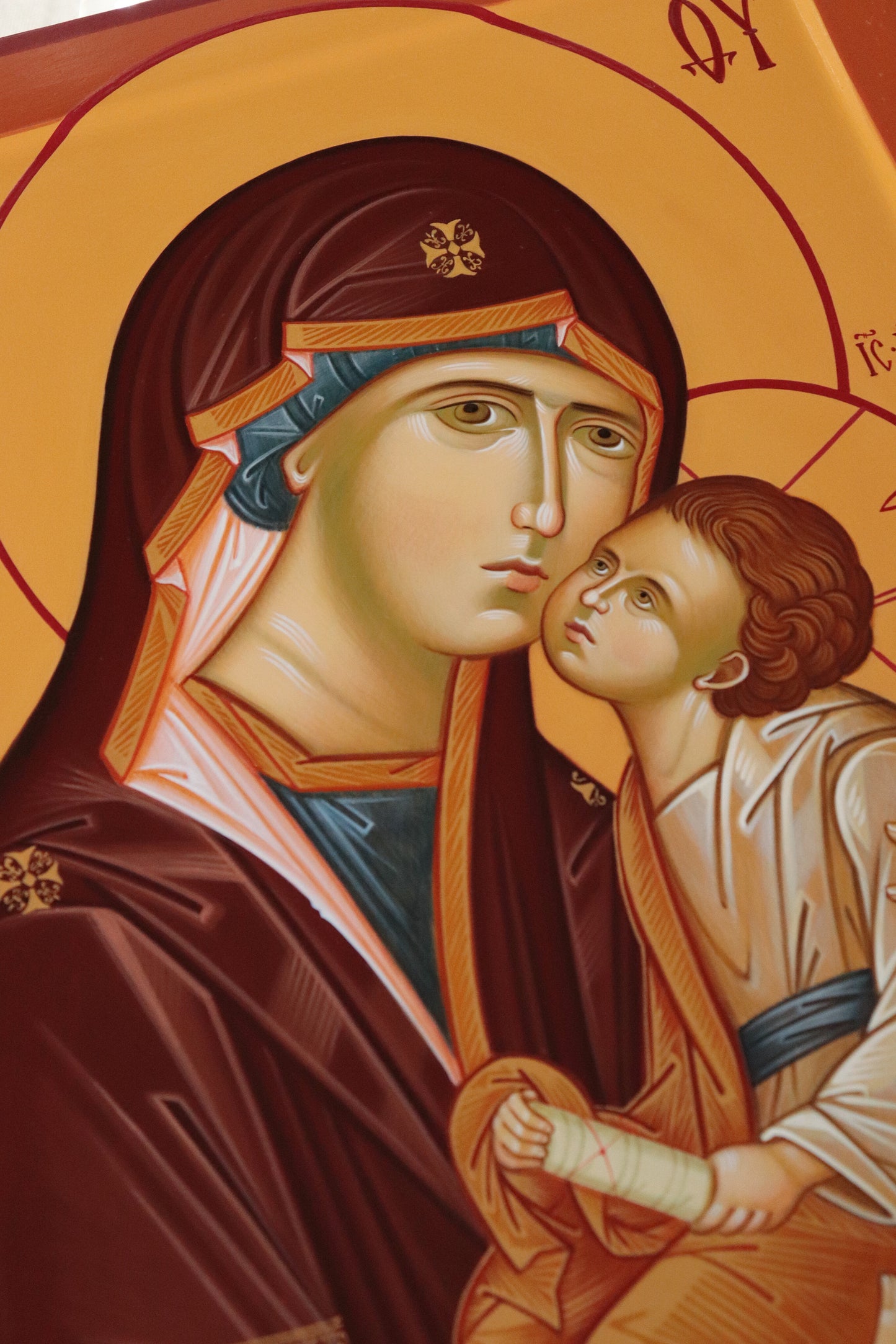 Hand-Painted Icon of the Mother of God