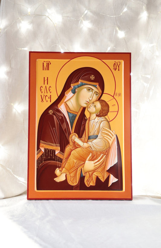 Hand-Painted Icon of the Mother of God