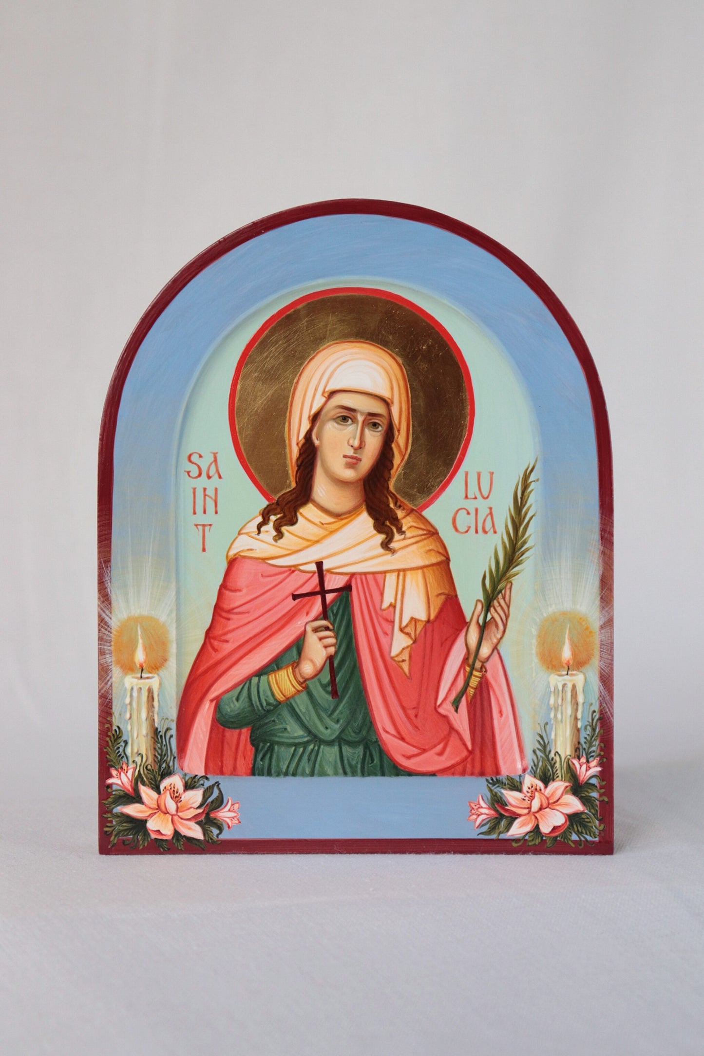 Hand-painted Icon of St. lucia