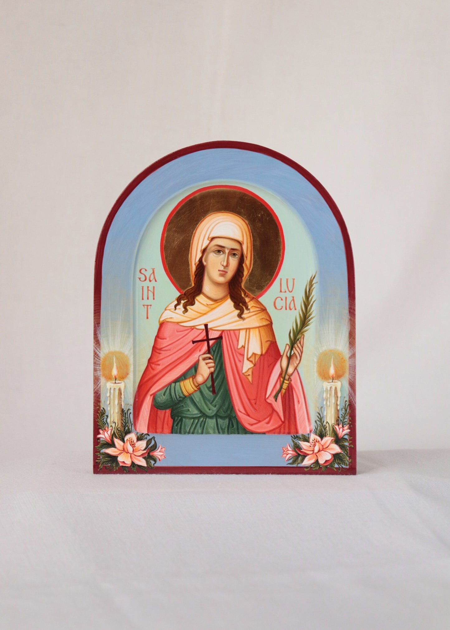 Hand-painted Icon of St. lucia