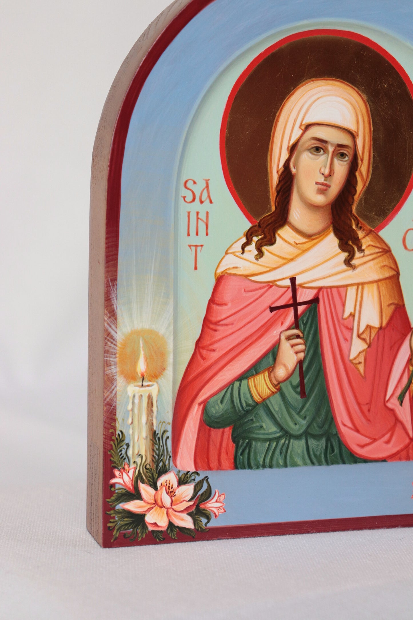 Hand-painted Icon of St. lucia