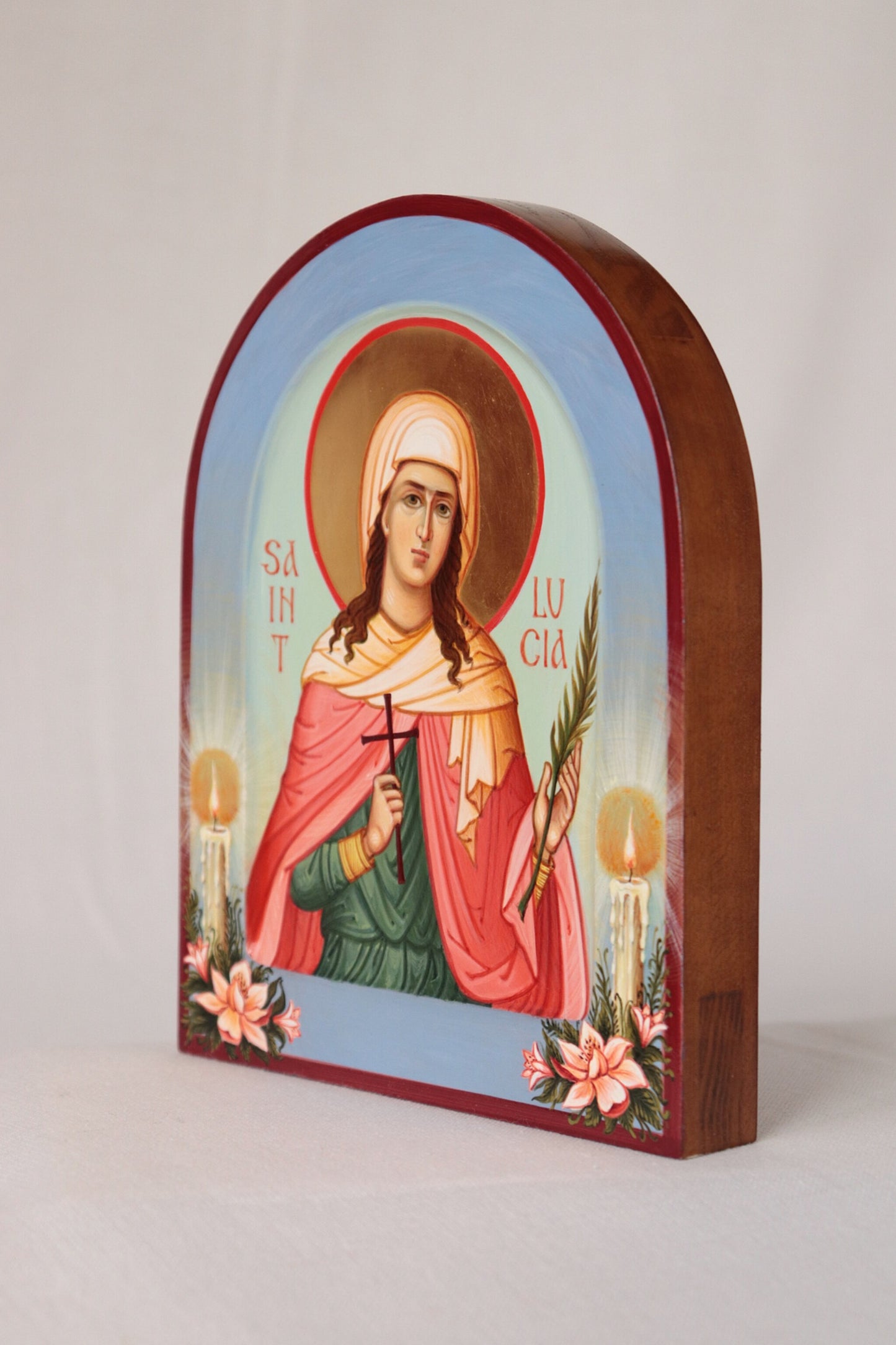 Hand-painted Icon of St. lucia