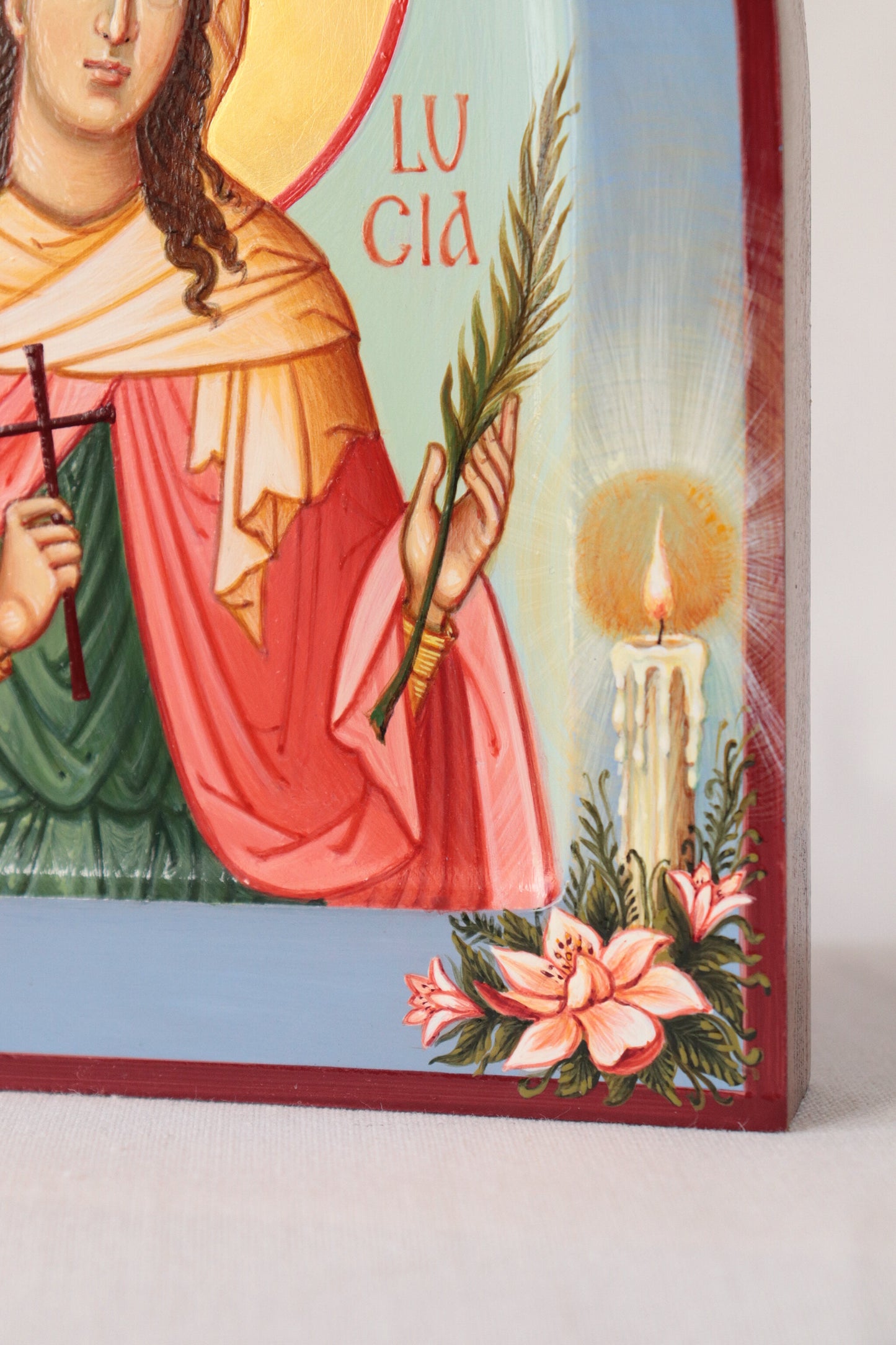 Hand-painted Icon of St. lucia