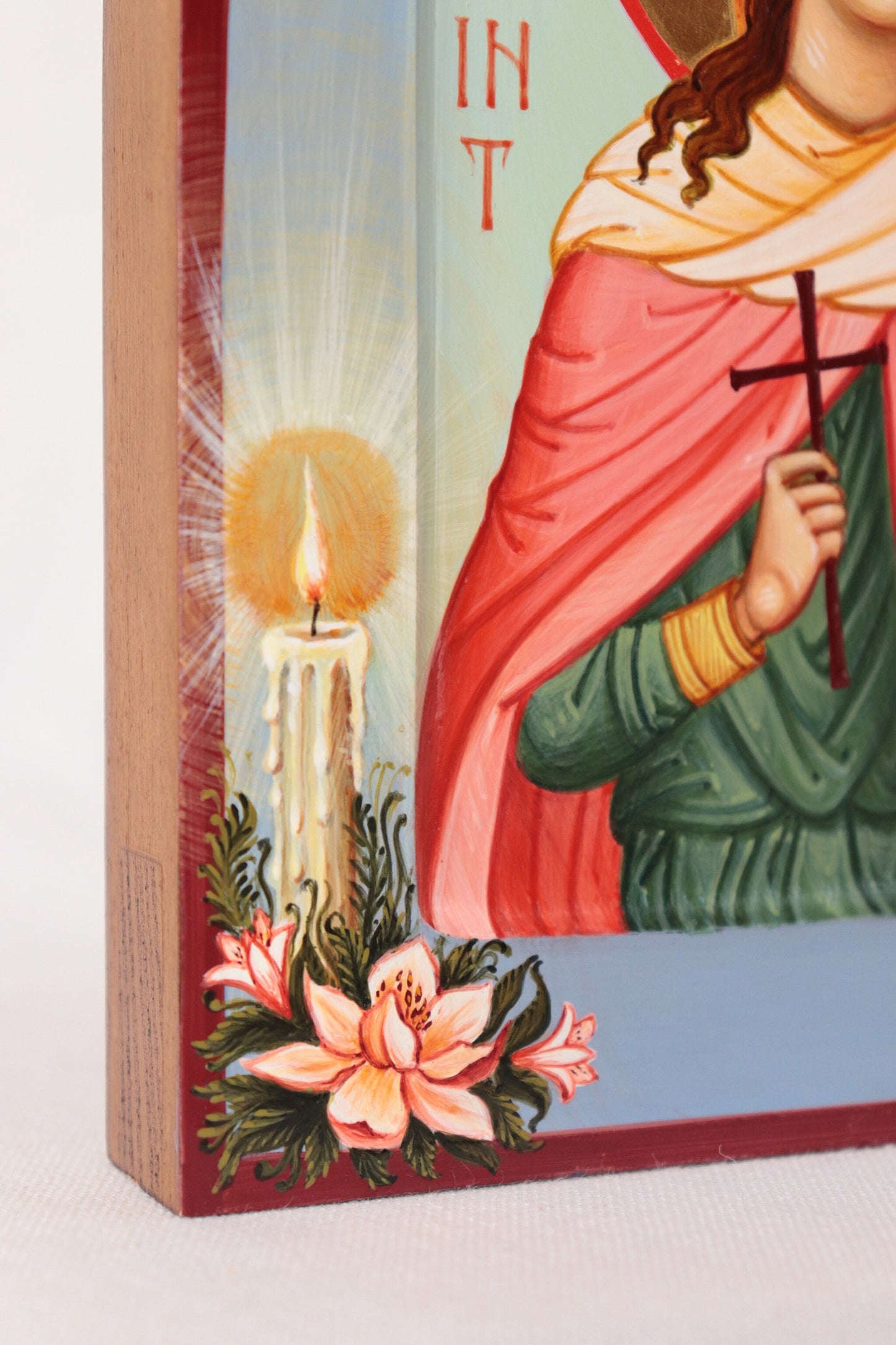 Hand-painted Icon of St. lucia