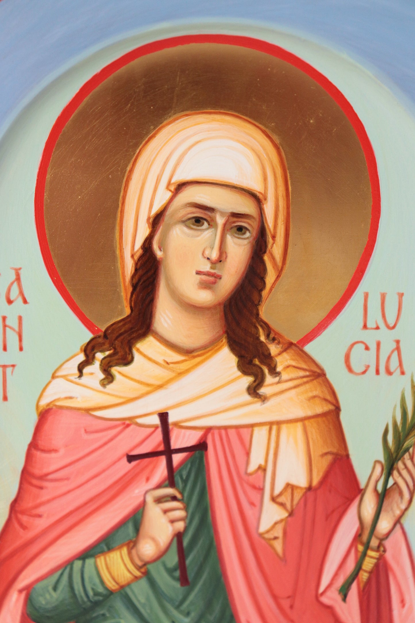 Hand-painted Icon of St. lucia