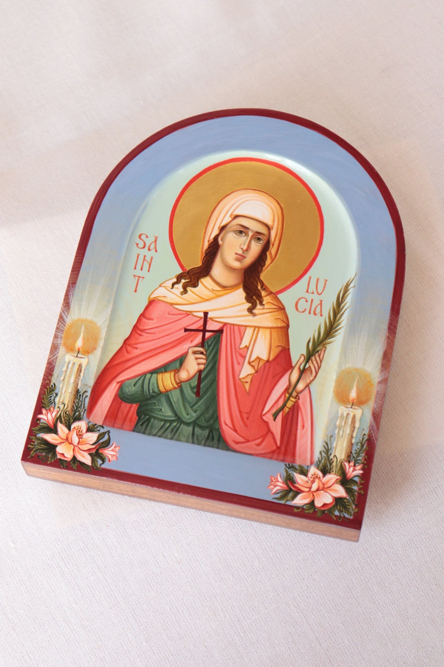 Hand-painted Icon of St. lucia