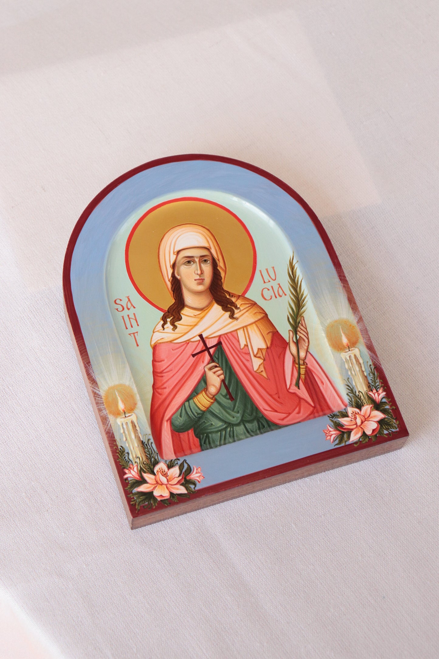 Hand-painted Icon of St. lucia