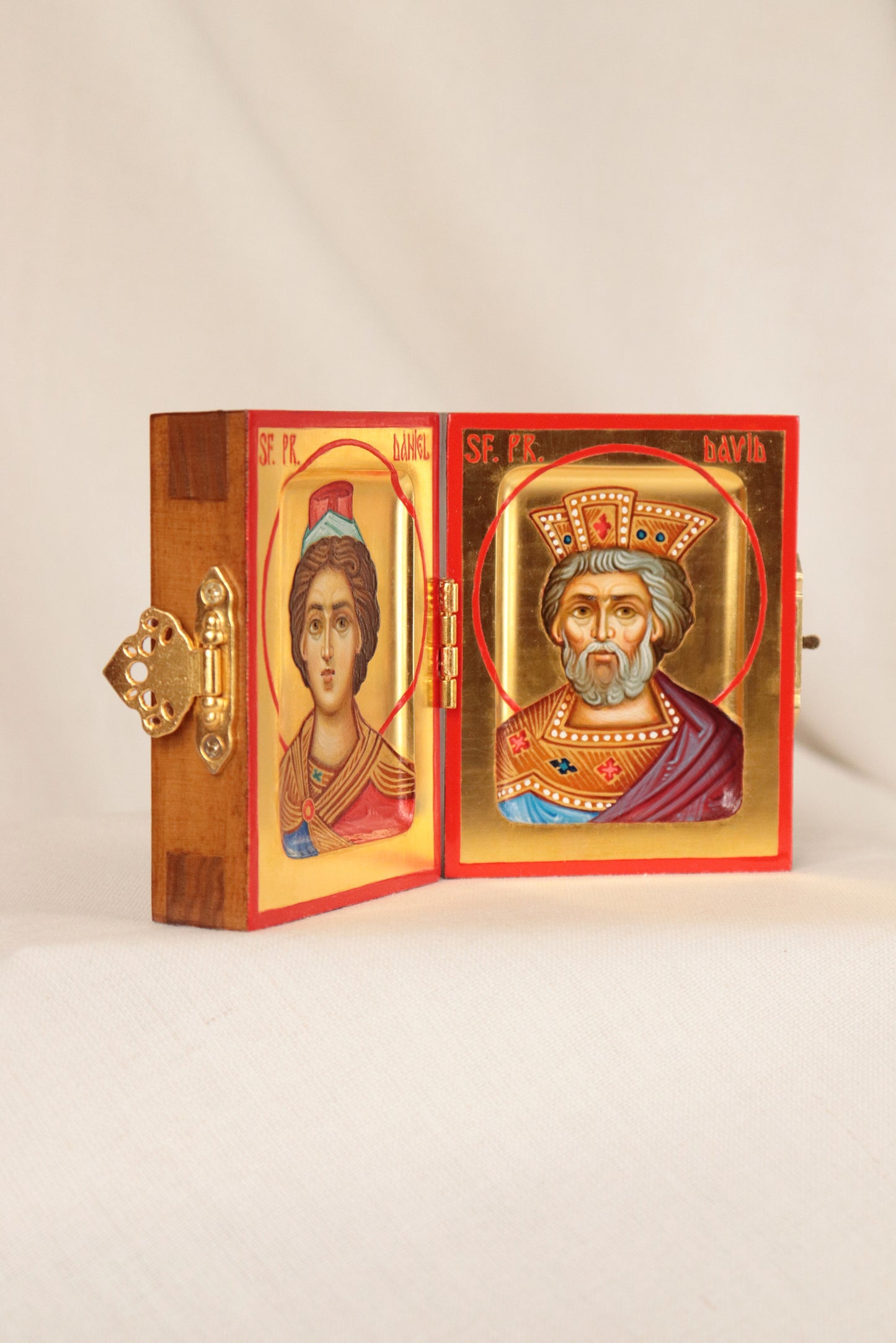 Hand-painted folding Icon of Saint Prophet Daniel and the Saint Prophet King David