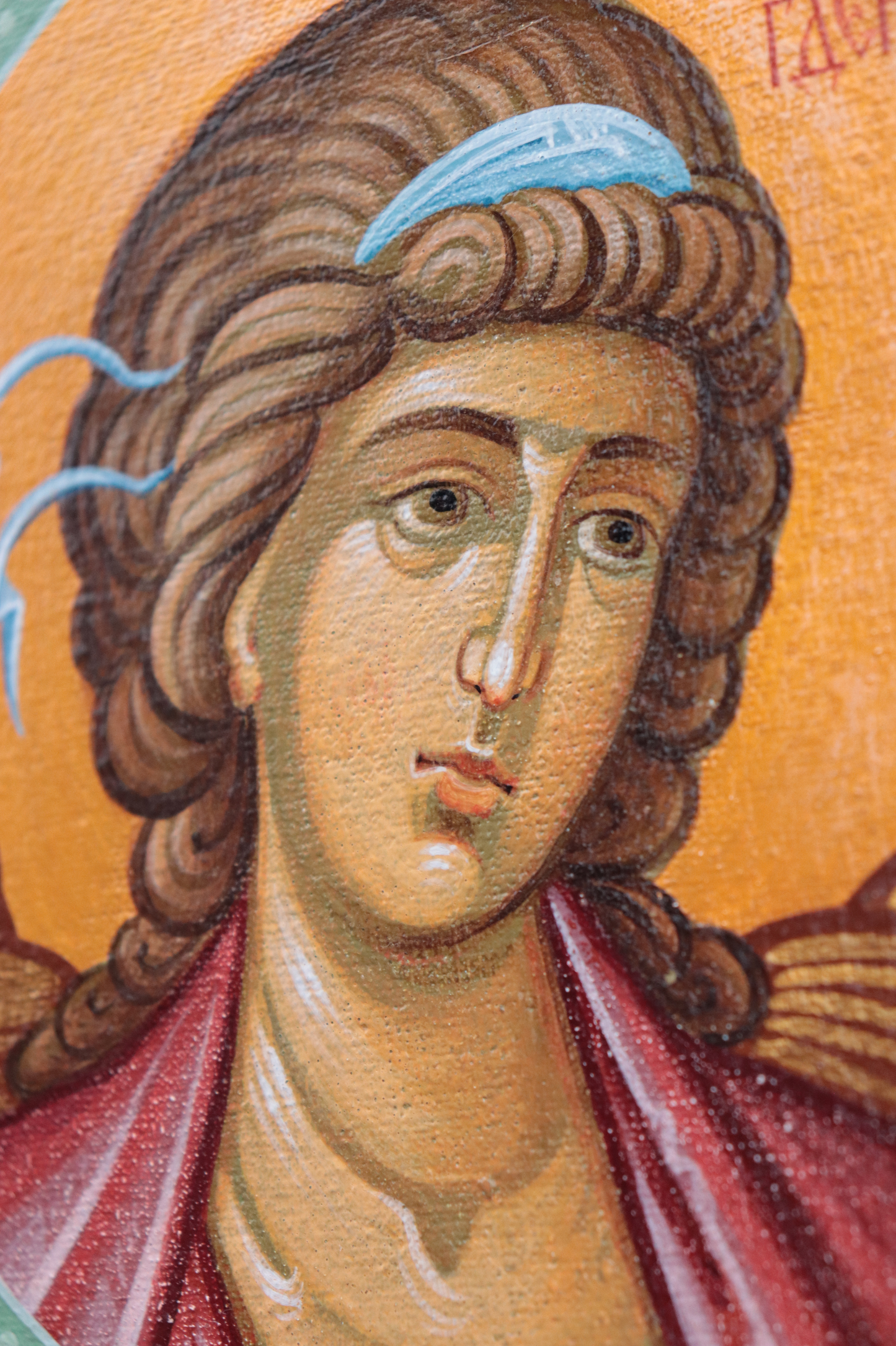 Hand-painted icon of the Guardian Angel