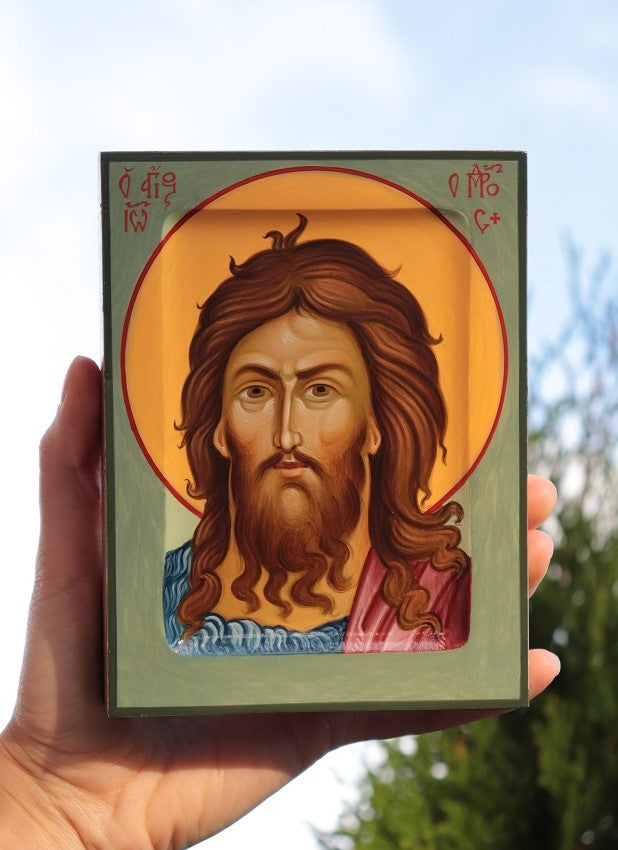 Hand-painted Icon of St. John the Baptist